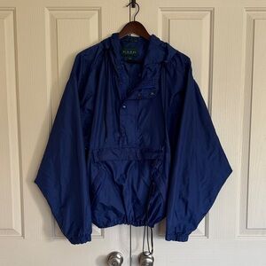 Navy Blue Windbreaker Jacket